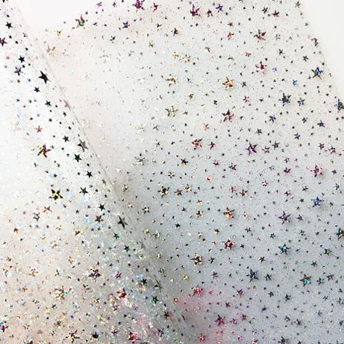 Glitter Star Clear Vinyl 18x54"