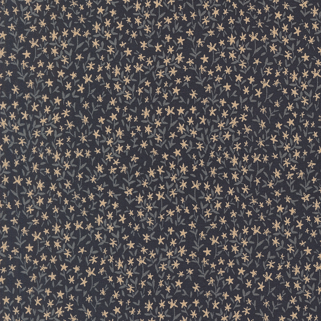 AUTUMN FOREST Midnight Withering Daisy Yardage