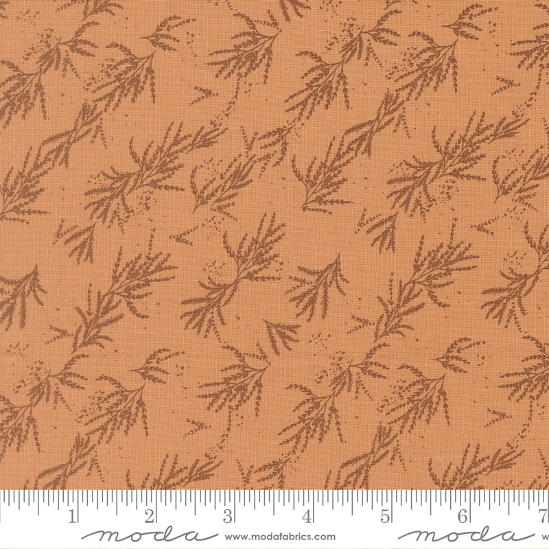WELLSPRING Coral Seashell Branches Yardage