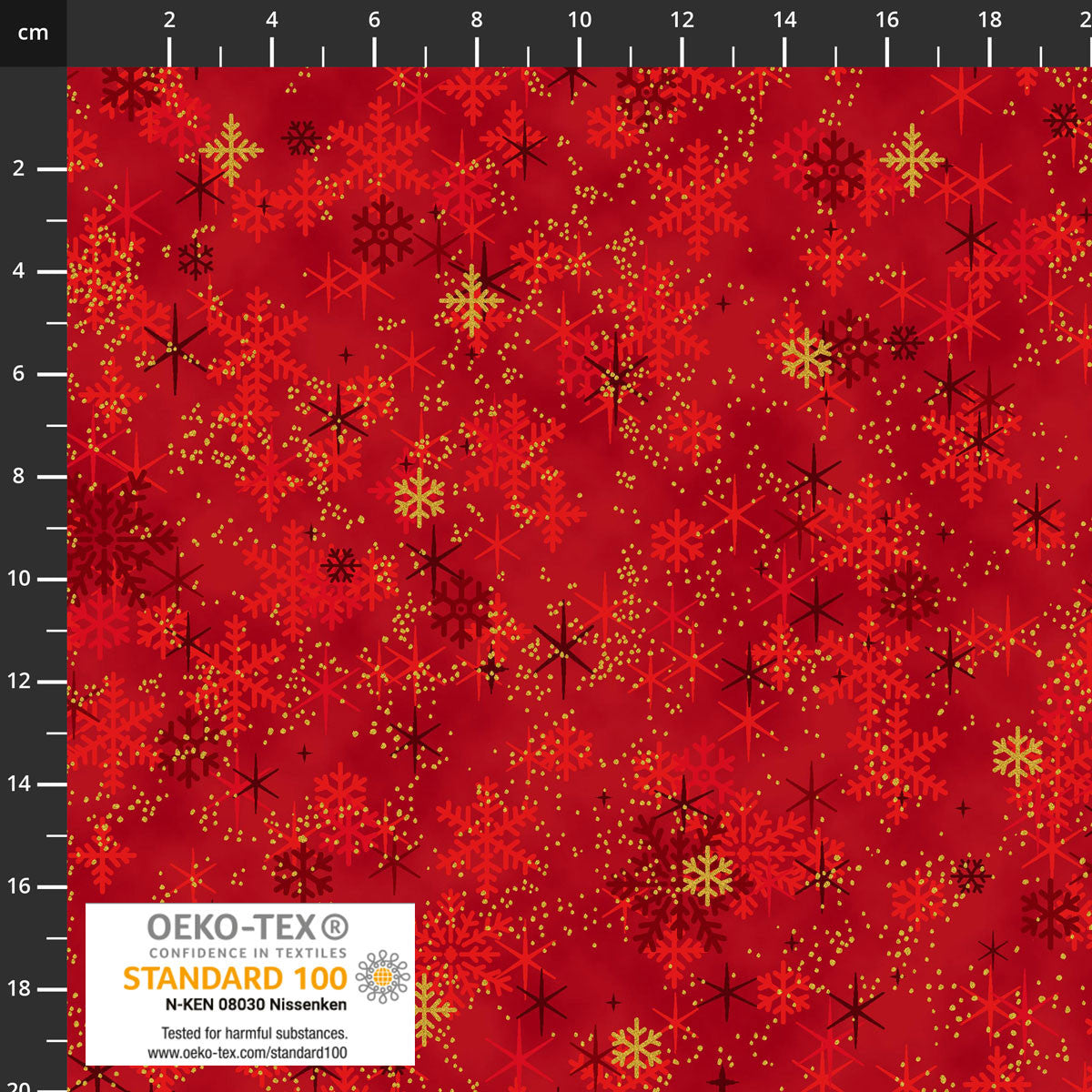 CHRISTMAS TIME Snowflakes Allover Yardage
