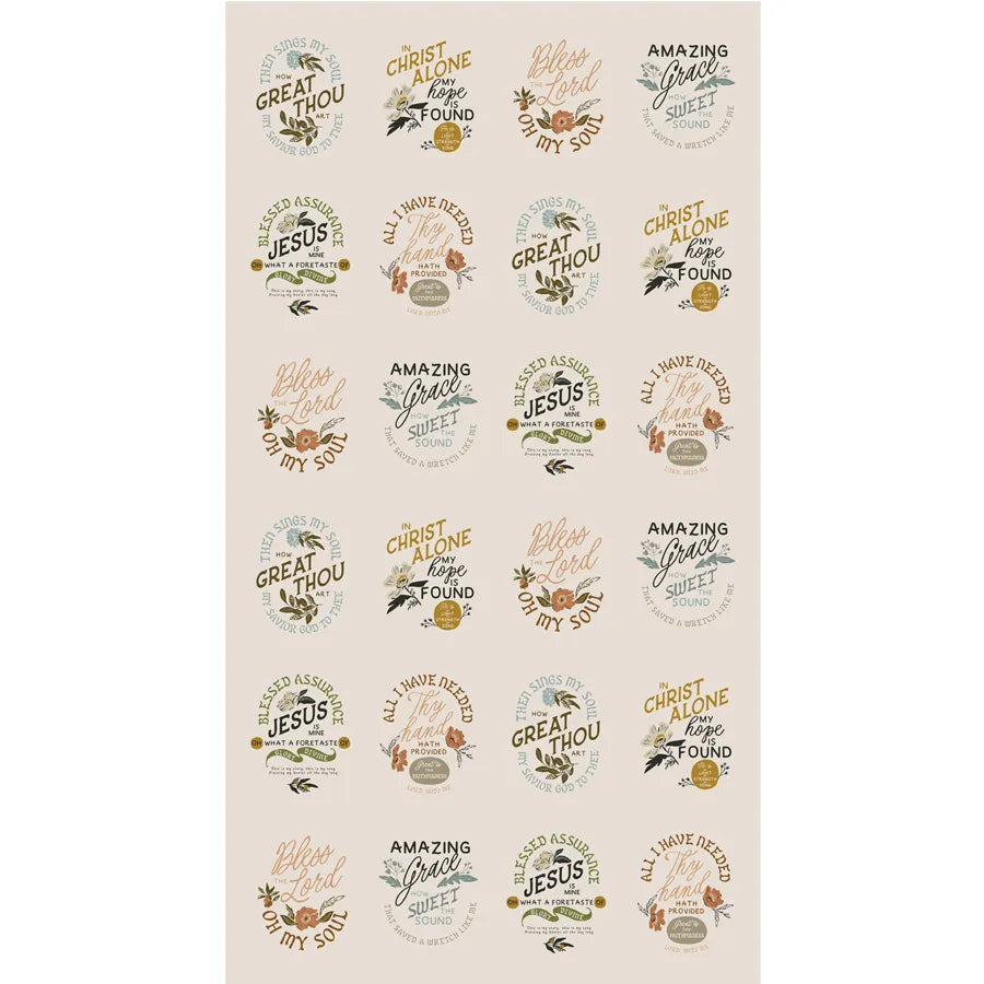 WELLSPRING Eggshell Mochi Linen Quilt Panel