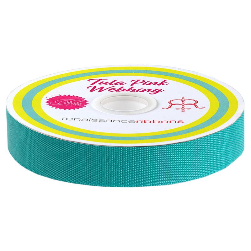 Tula Pink EverGlow Webbing 1" Spirit/Teal