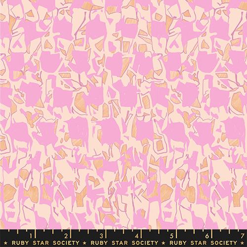 MEMENTO Pale Peach Shapes Yardage