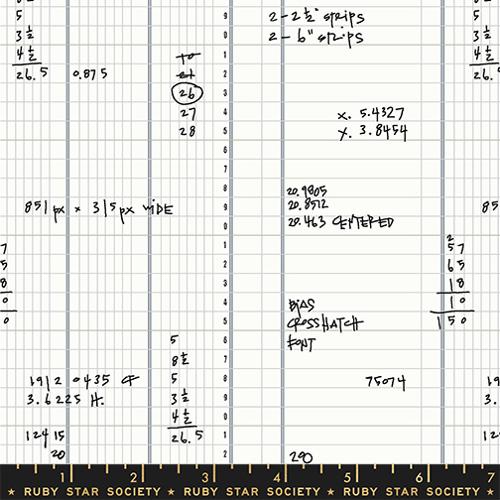 MEMENTO Cream Soda Ledger Yardage