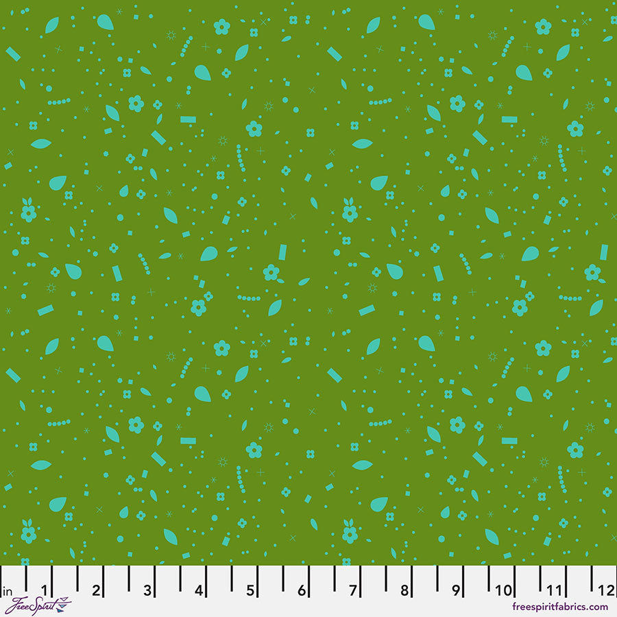 1 1/2 yards MARKET DAYS Baubles and Bits Green Remnant