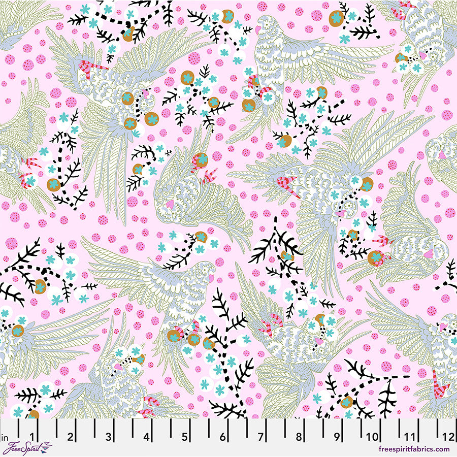 BLOSTMA & SONG Bird Candy Rose Yardage
