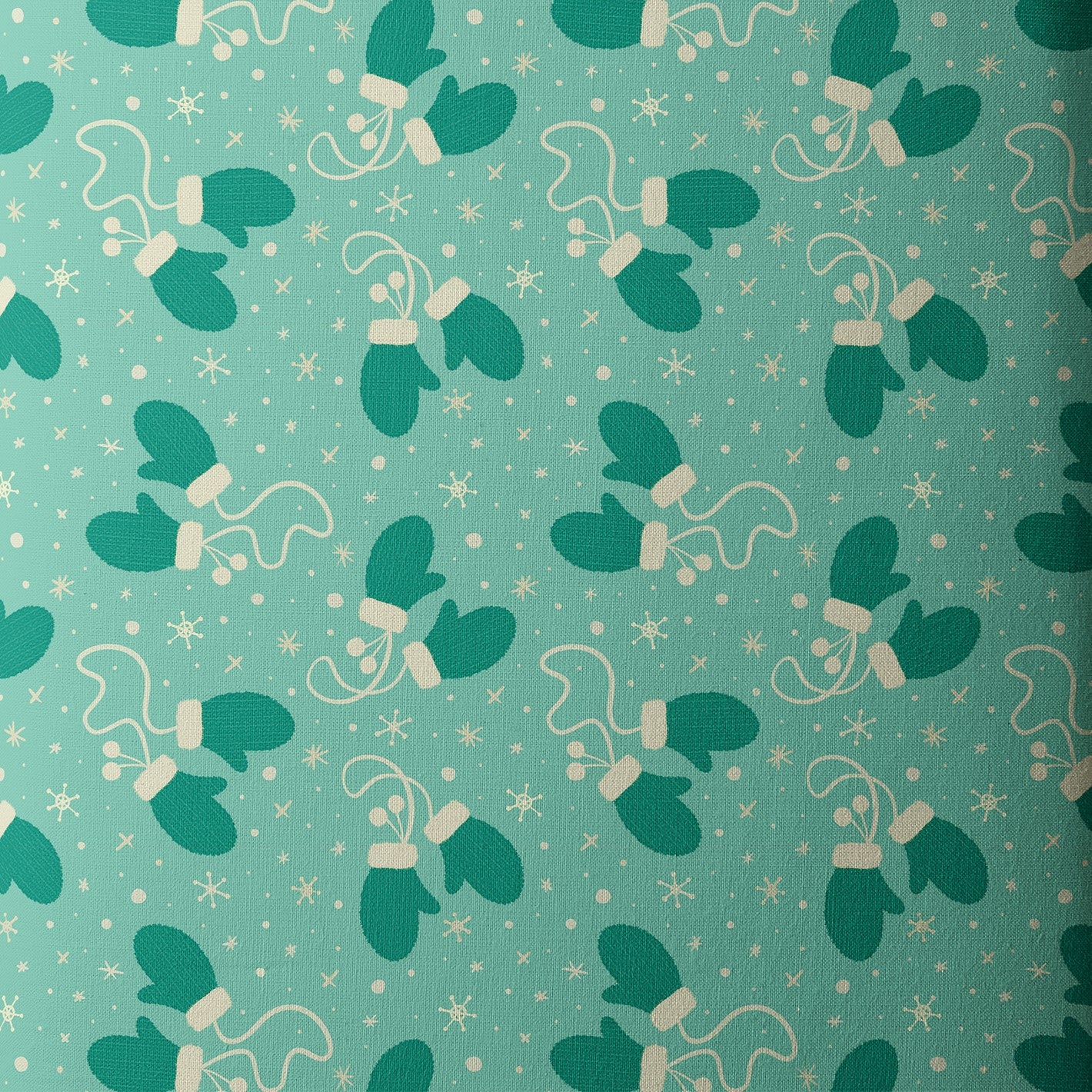 BRIGHT HOLIDAY Warm Fuzzy Mittens Yardage