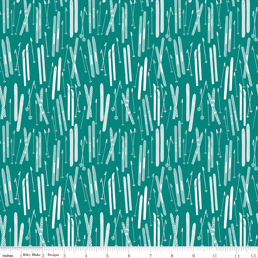 SKI HILL Skis Teal Yardage