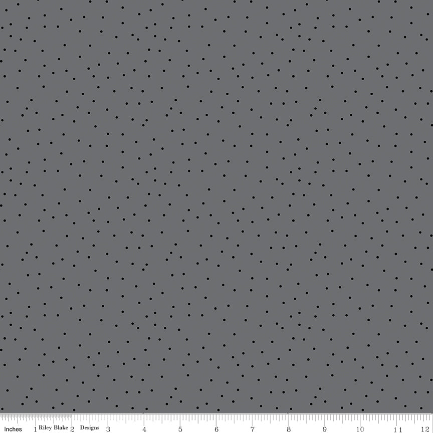 BLACKOUT Dots Gray Yardage