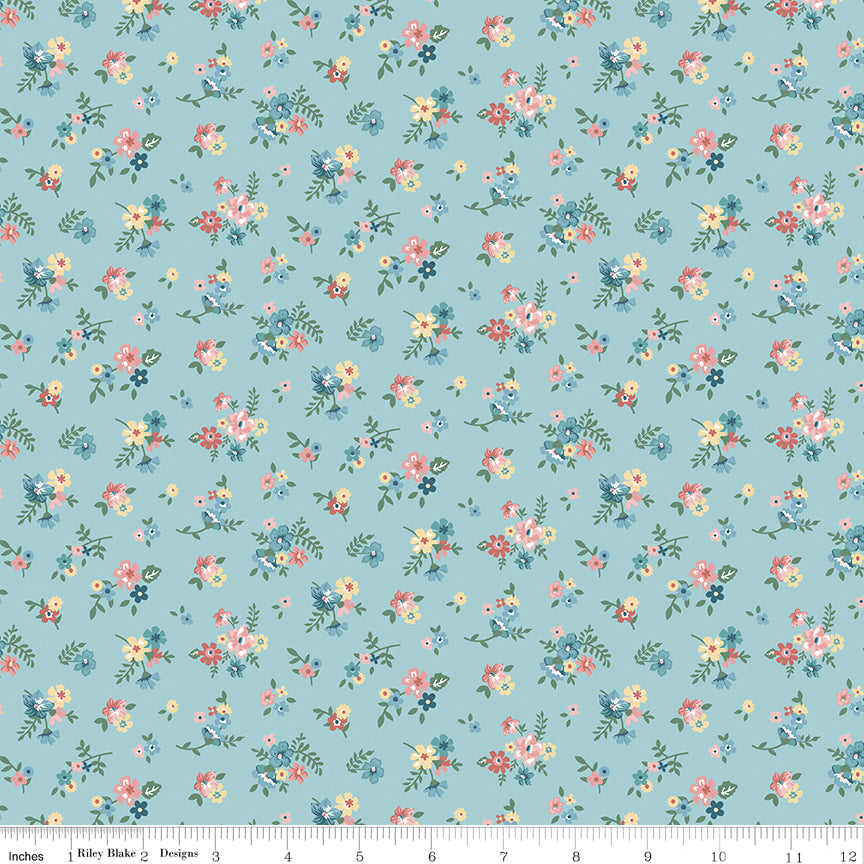 MARY CATHERINE Ditzy Floral Songbird Yardage