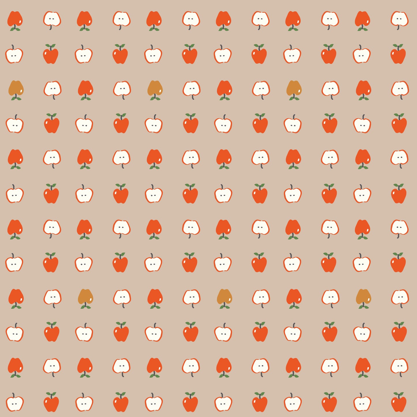 COTTON NOOK Apples Biscuit Yardage