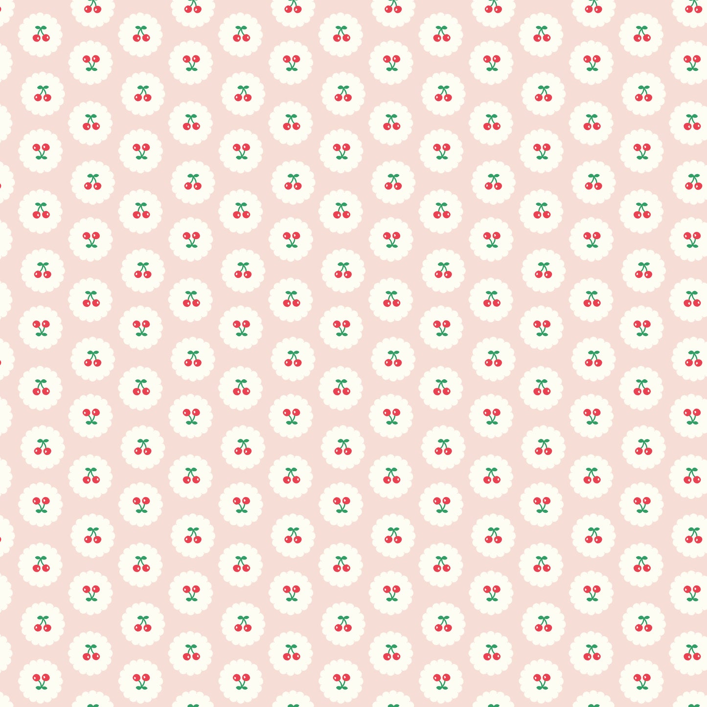 COTTON NOOK Cherries Blush Yardage