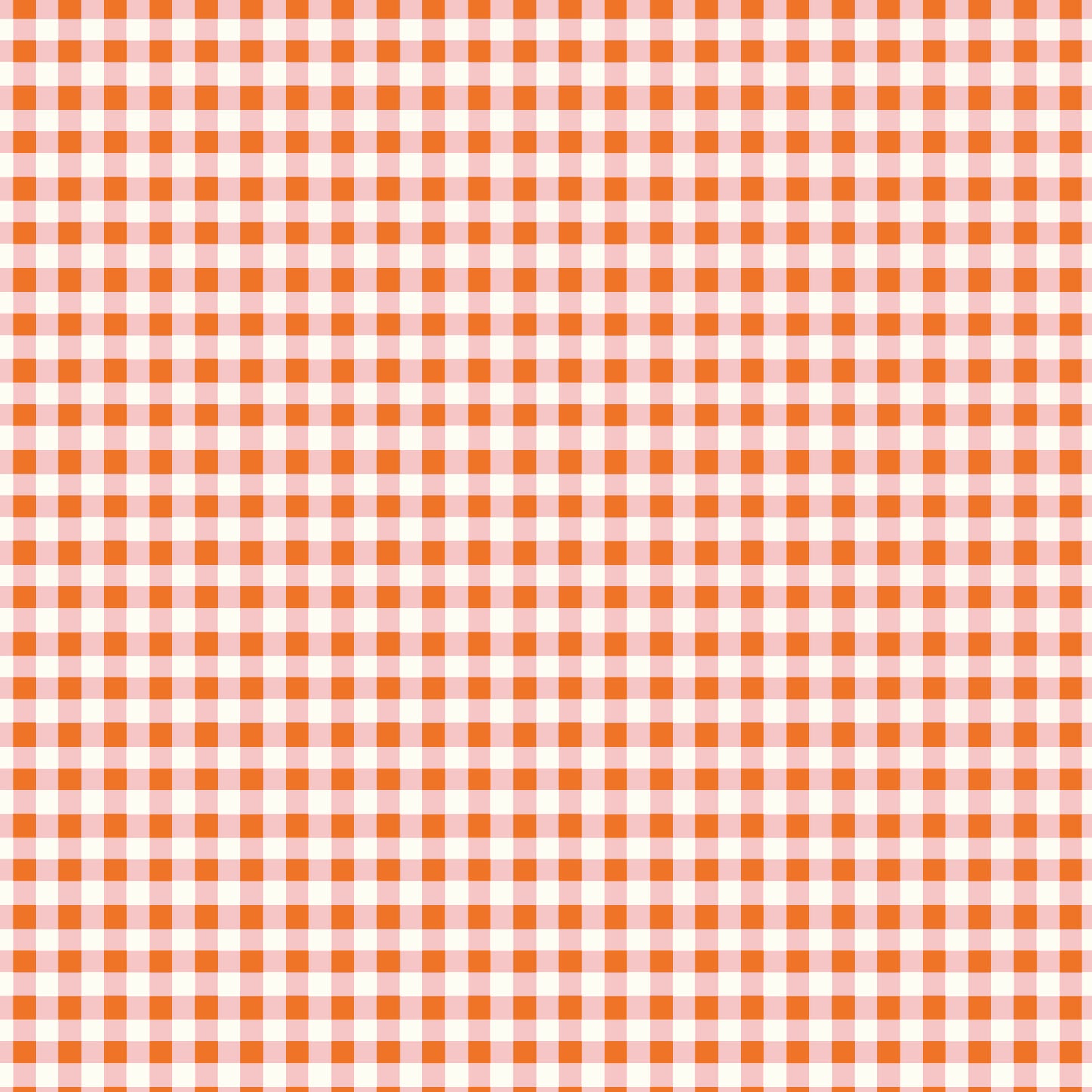 COTTON NOOK Plaid Orange Yardage