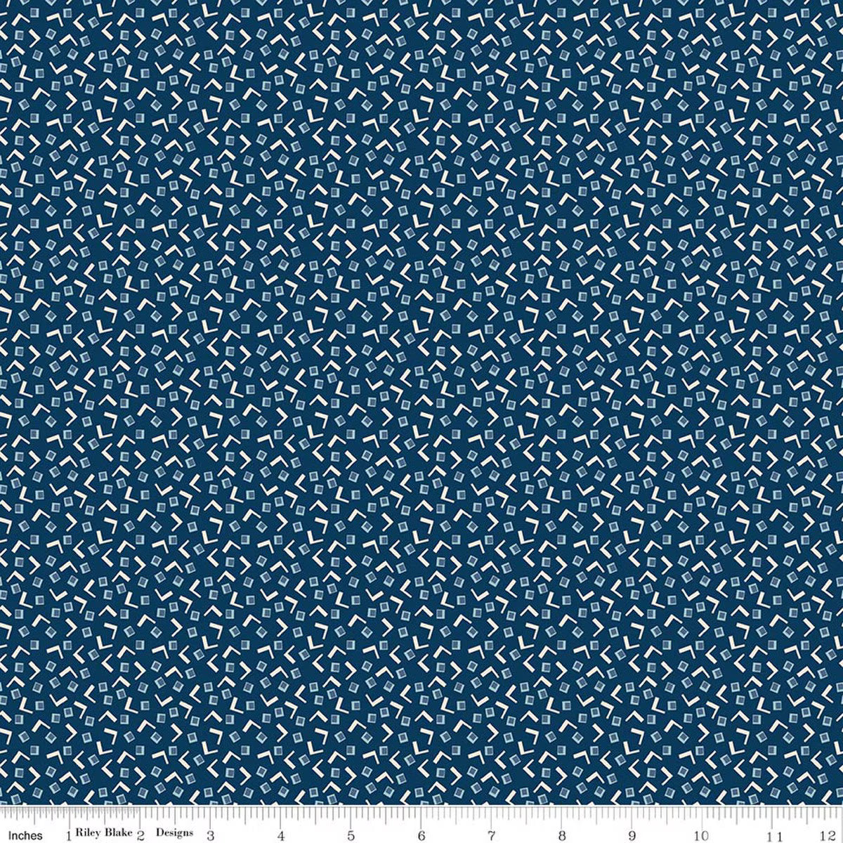 Denim & Daisy Tiny Squares Oxford Blue Yardage