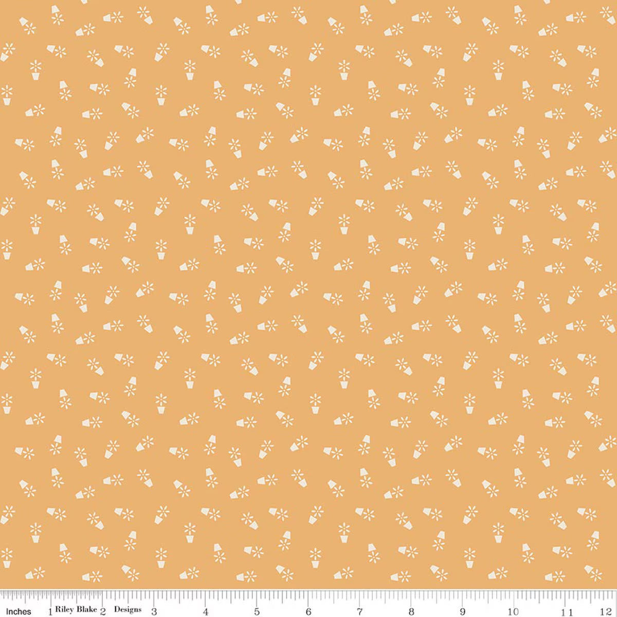 Denim & Daisy Flower Pots Daisy Yardage