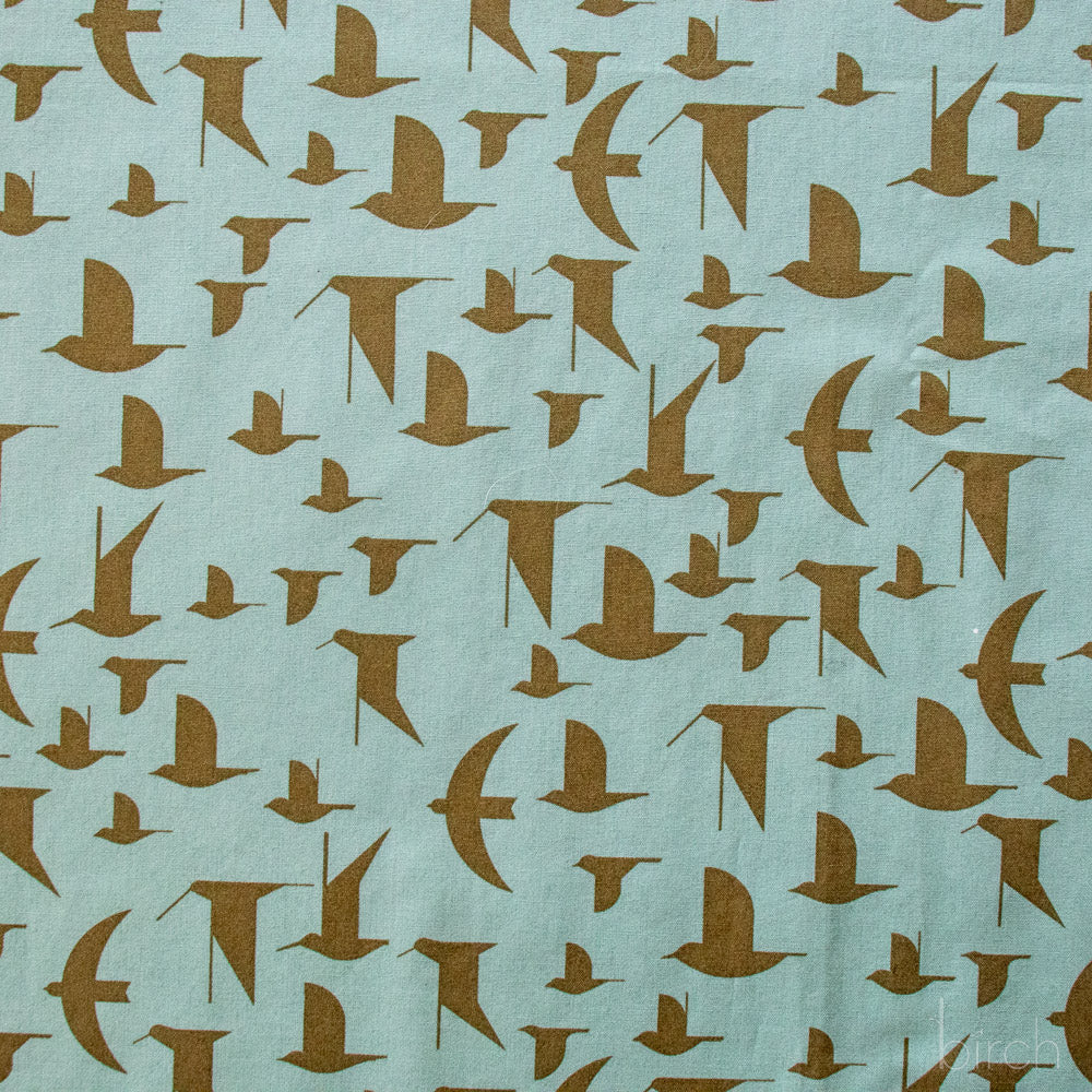 CHARLEY HARPER COSTAL VOL 2 Maritime Birds Seagrass Poplin Yardage