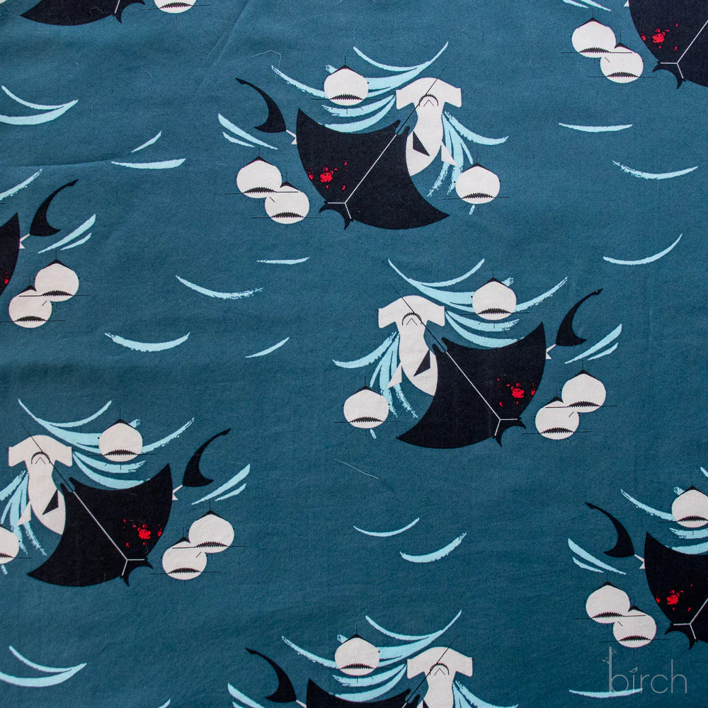 CHARLEY HARPER COSTAL VOL 2 Shark Feast Poplin Yardage