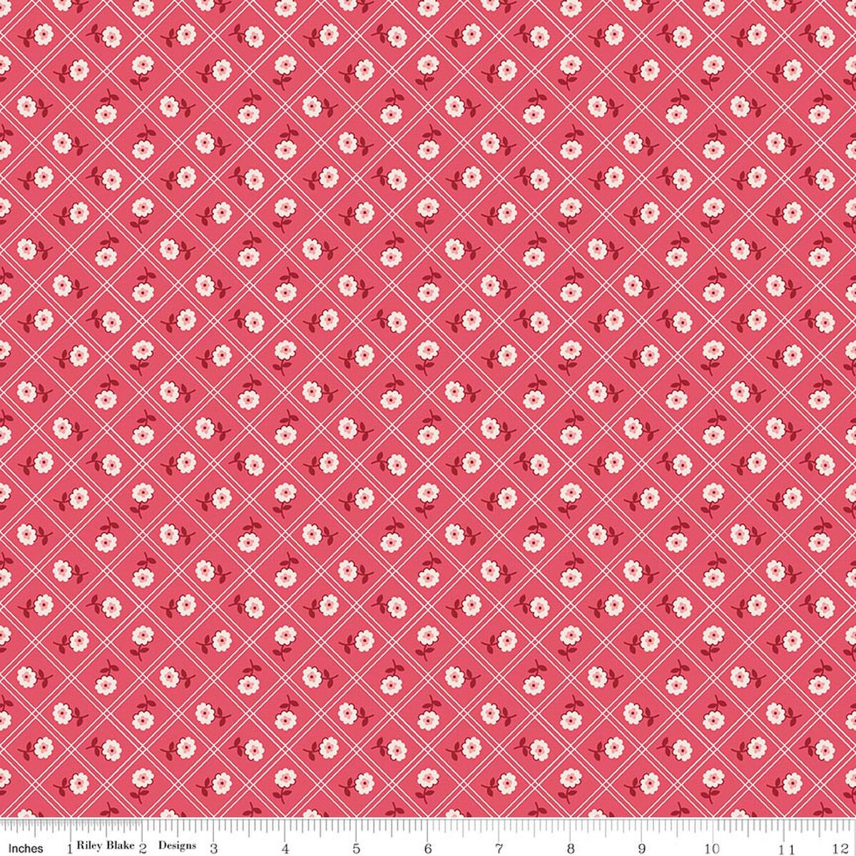 BERRY & SAGE Calico Tea Rose Yardage