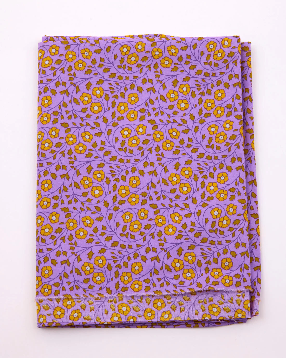 Aziza Lilac Printed Cotton Yardage