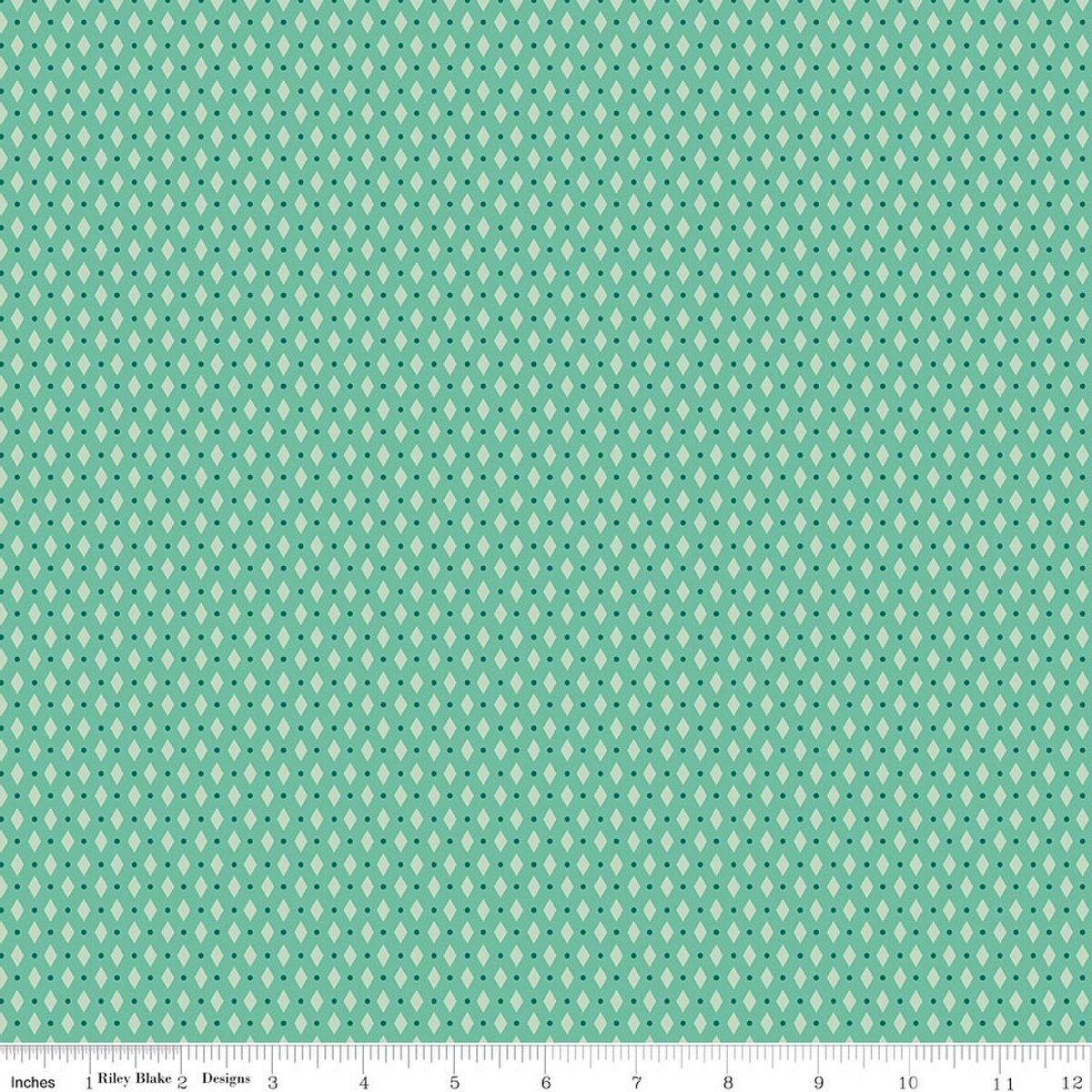 BERRY & SAGE Diamonds Leaf Yardage