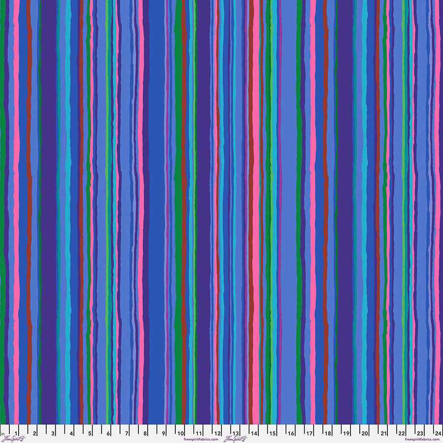 KAFFE FASSETT COLLECTIVE Echo Stripe Blue Yardage