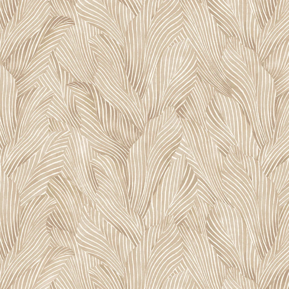 TONAL LEAVES Earth Tone 108" Wide Yardage