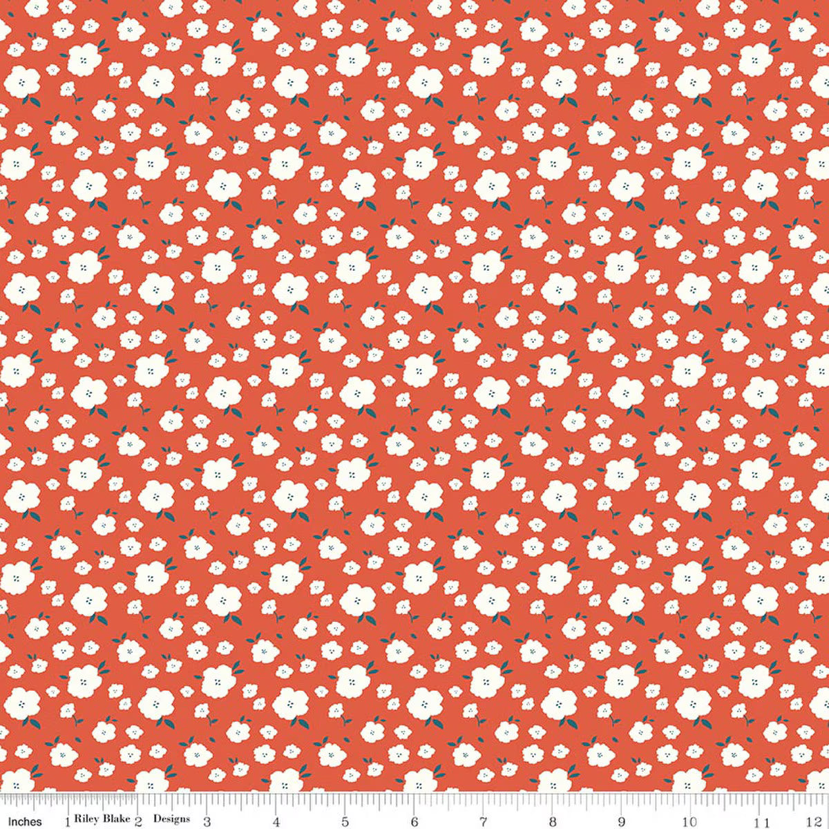 SERENDIPITY 2 Flower Bed Orange Yardage