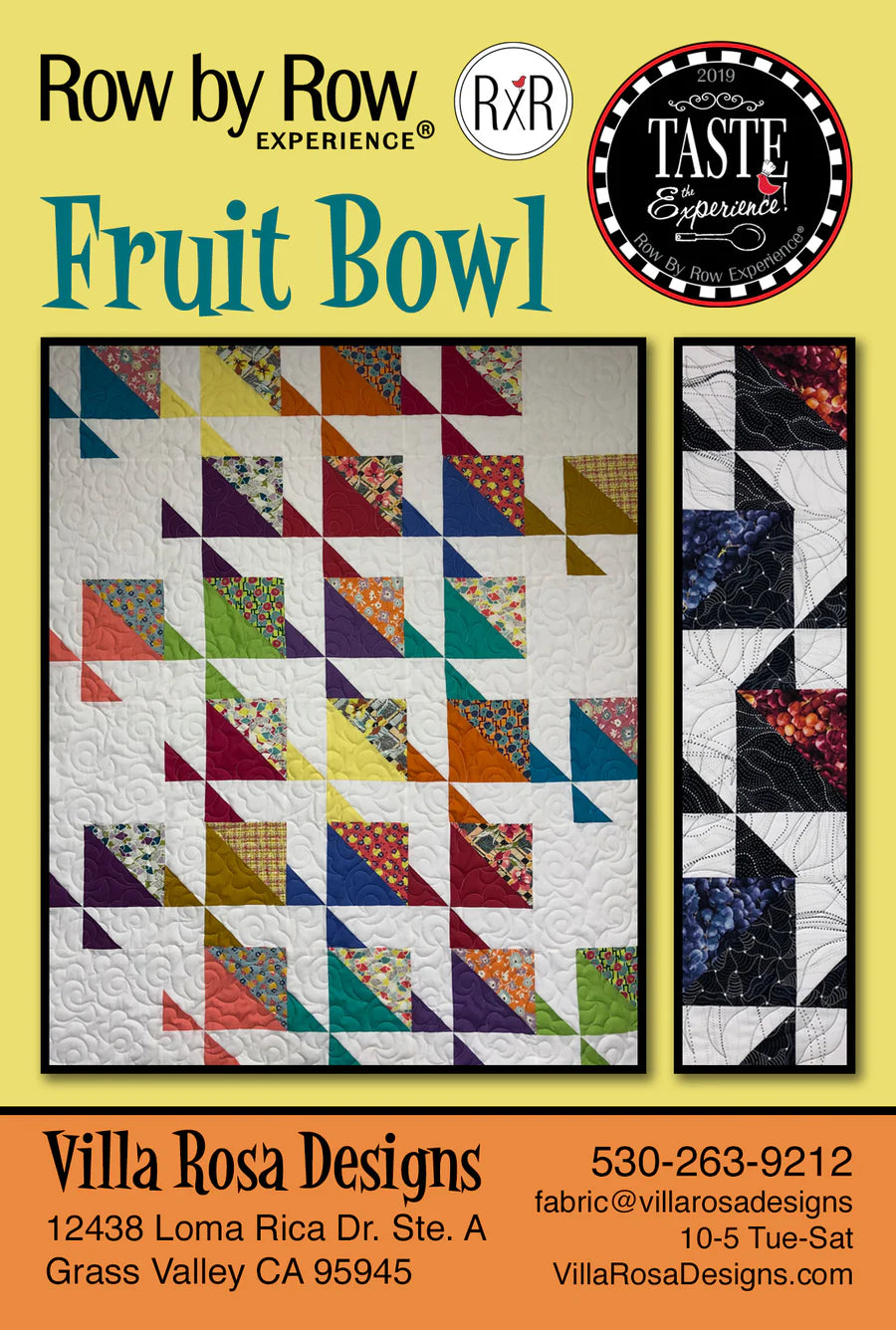 Row By Row Fruit Bowl Pattern Digital Download