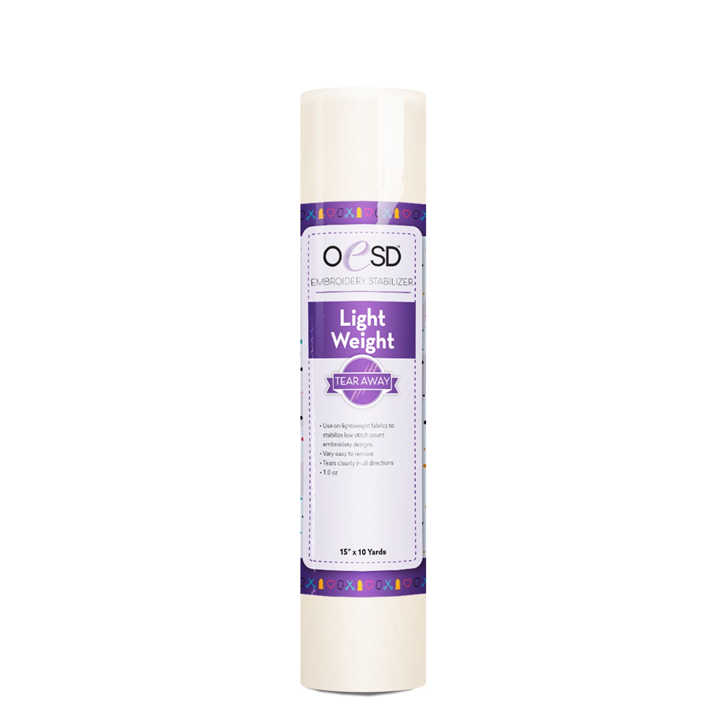 OESD Light Weight Tear Away 15" x 10 yards Stabilizer