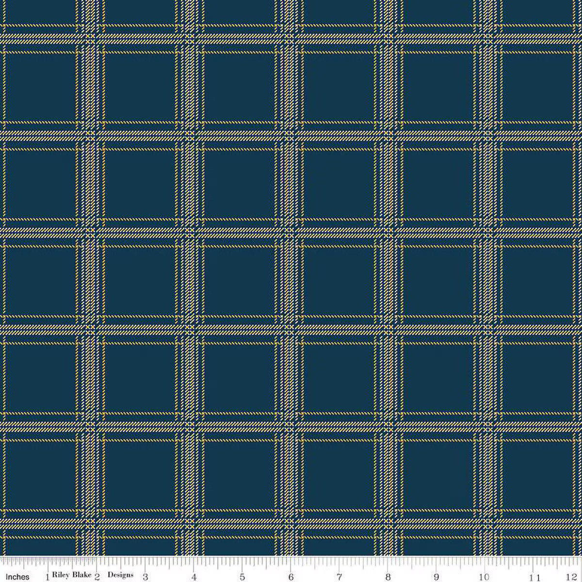 PLAID - VENTURE CLUB Hunter Navy Yardage