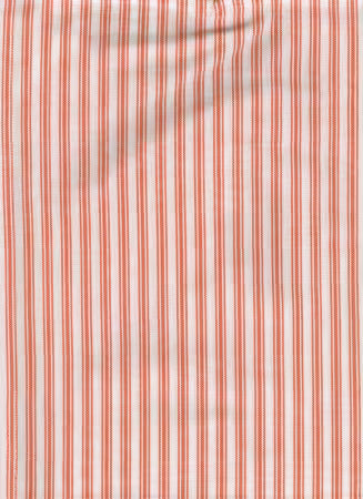 Ticking Tea Towel Orange on White