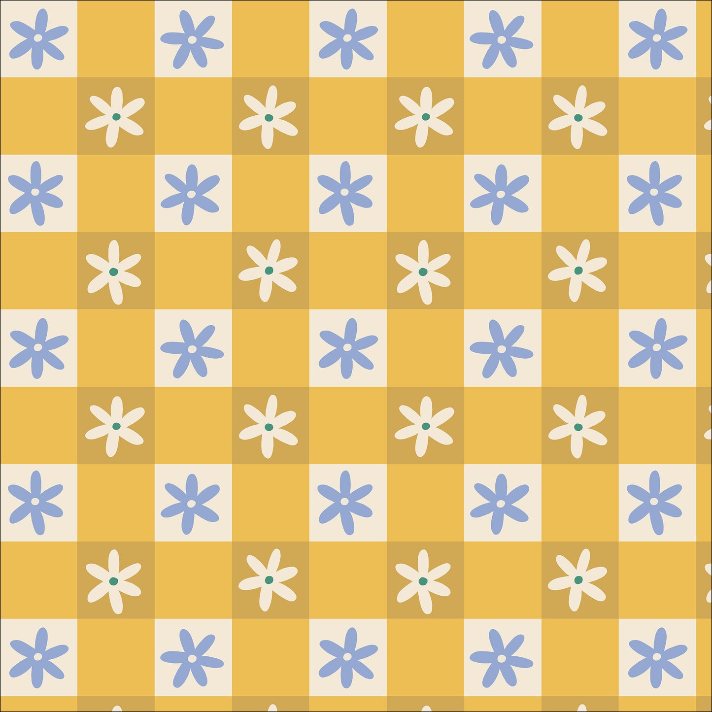 LIFE OF PLANTS Picnic Flowers Yardage