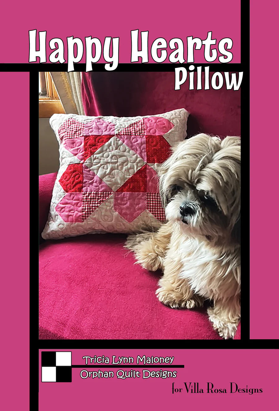 Happy Hearts Pillow Pattern Digital Download