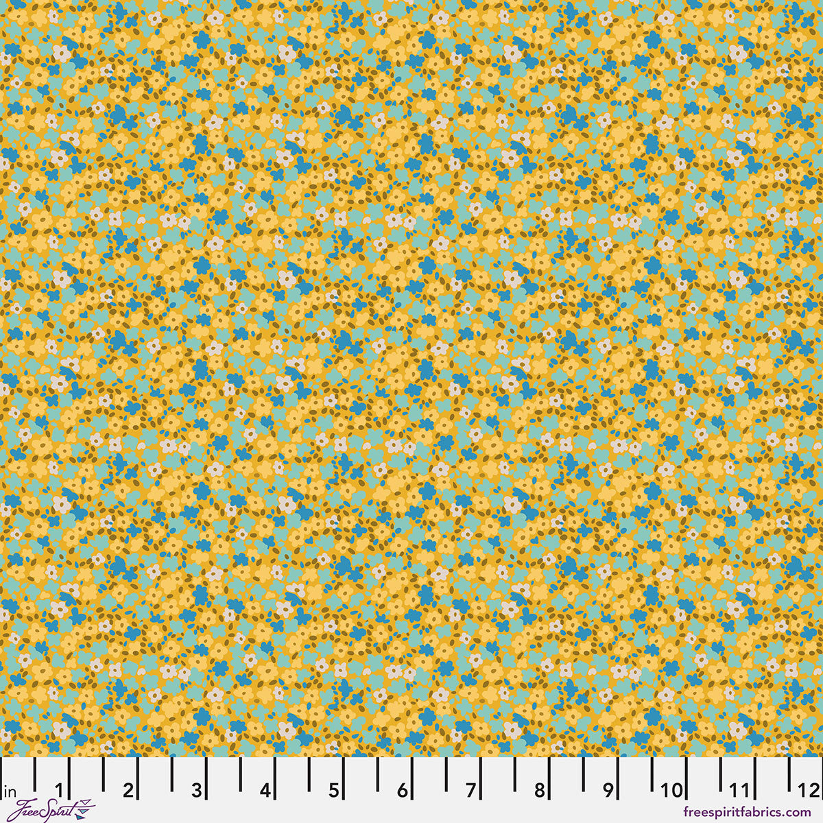 PETITE PRINTS Ditzy - Chamomile Yardage