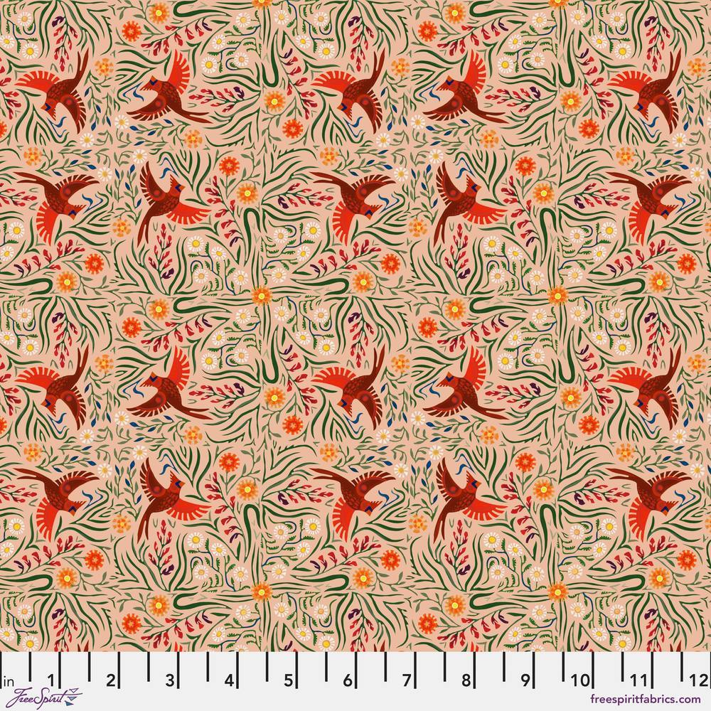 BACKYARD WONDER Carefree Cardinals Pink Yardage