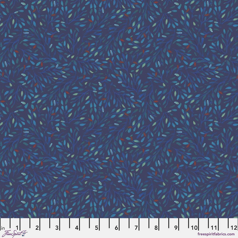 BACKYARD WONDER Treetops in Blue Navy Yardage
