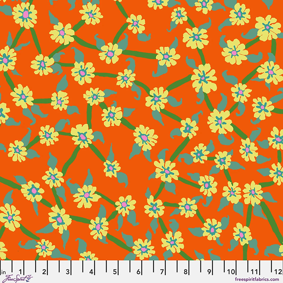 KAFFE COLLECTIVE AUG 2026 Mayflower - Orange Yardage