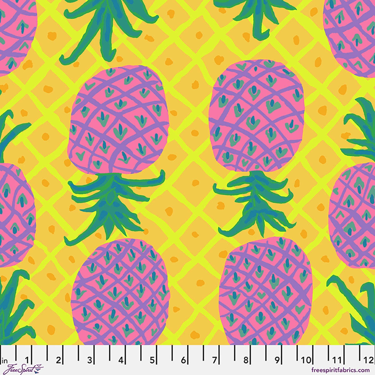 KAFFE COLLECTIVE AUG 2026 Upside Down - Yellow Yardage