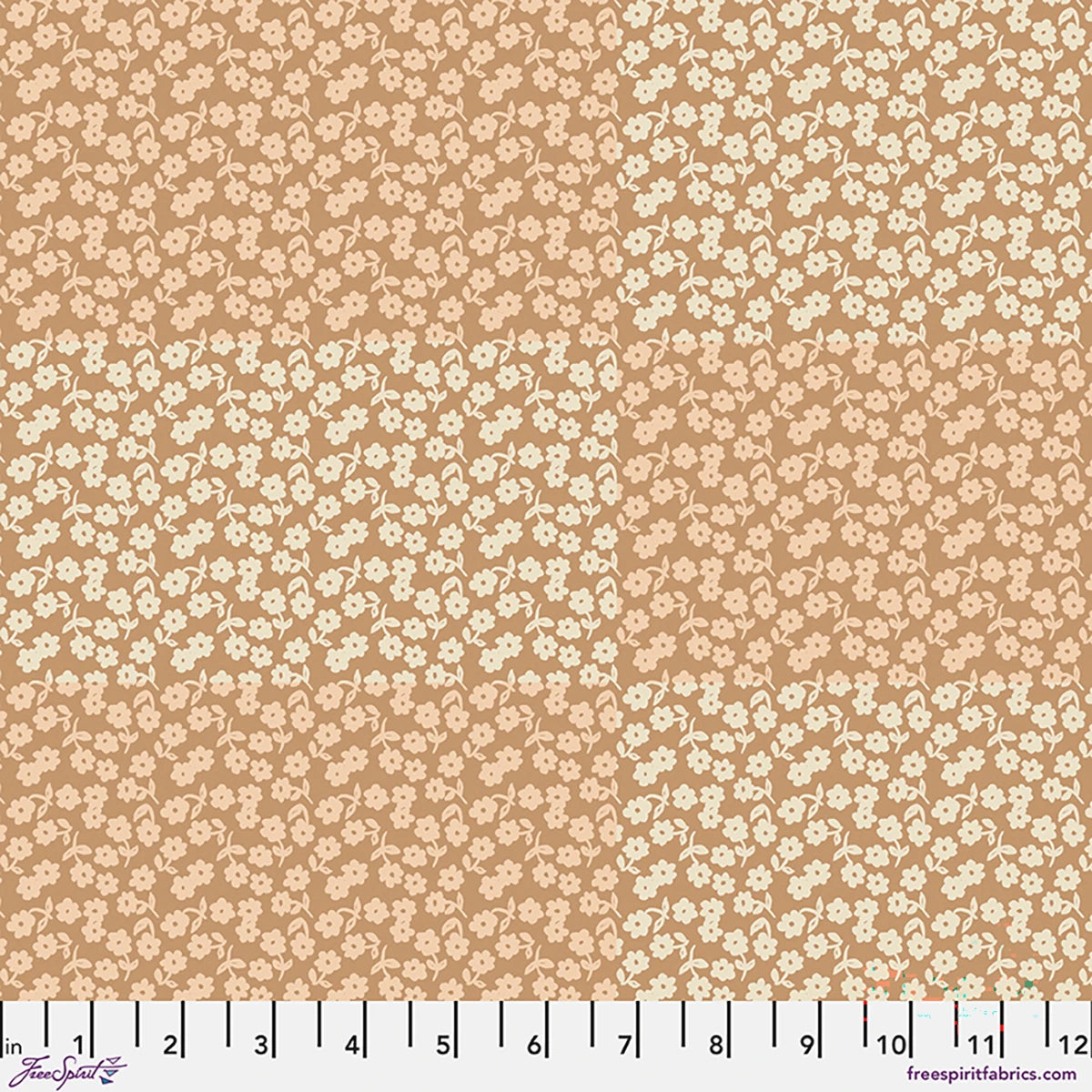 LAST FALL IN JAPAN Little Flowers Coral Yardage