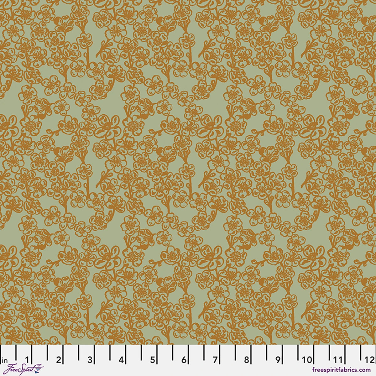 LAST FALL IN JAPAN Prunus Mint Yardage
