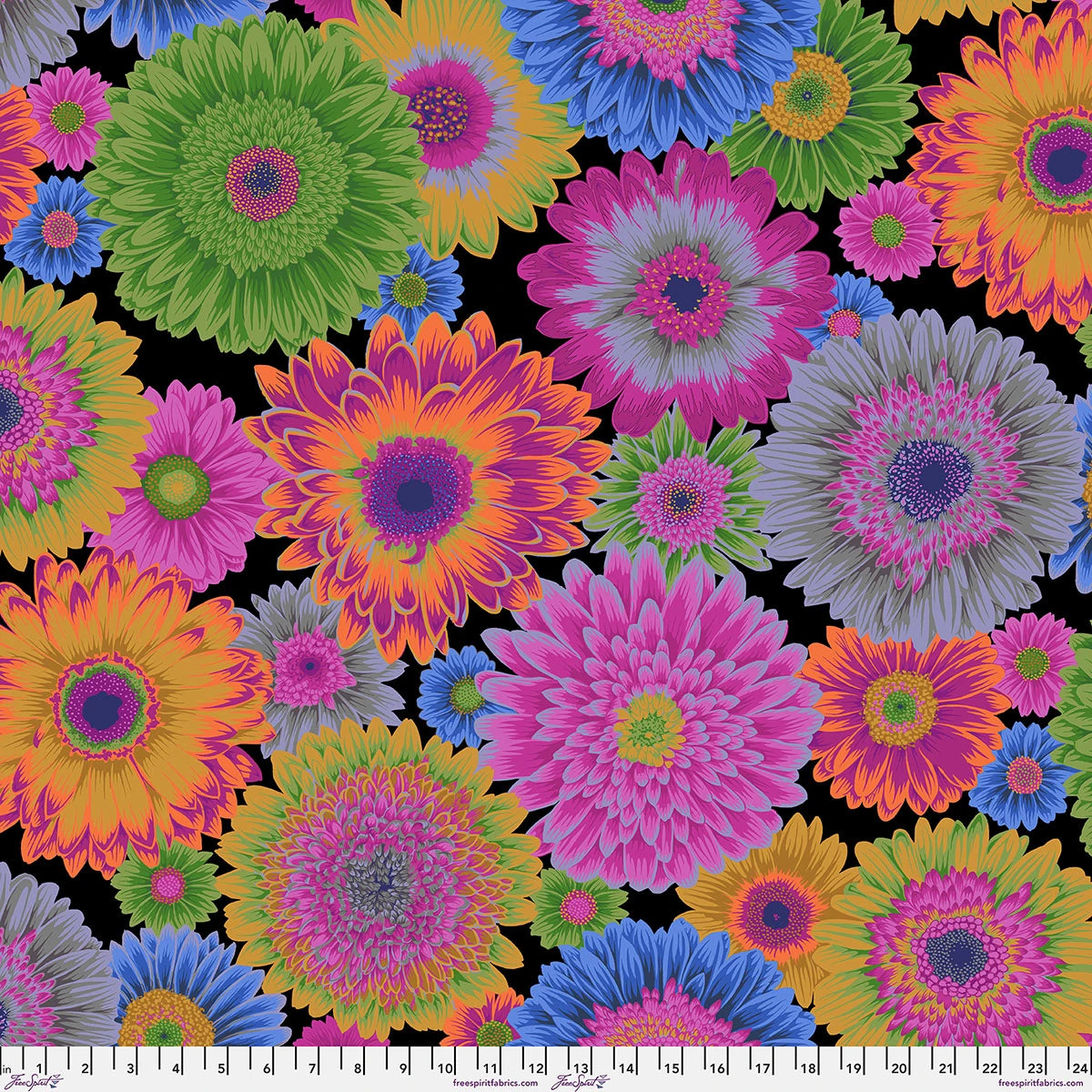 KAFFE COLLECTIVE AUG 2026 Gerbera Daisies - Dark Yardage