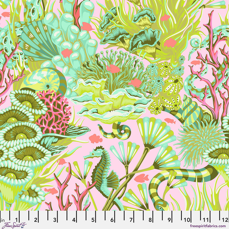 FLORAL REEF Reef What You Sew- Coralline Yardage