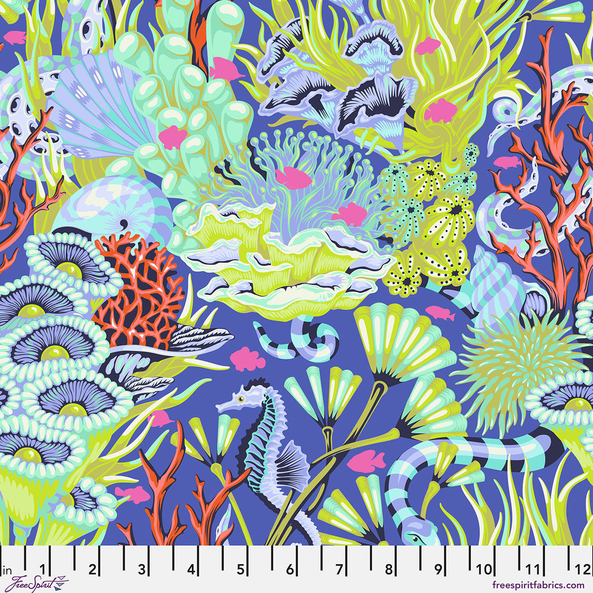 FLORAL REEF Reef What You Sew - Marine Yardage