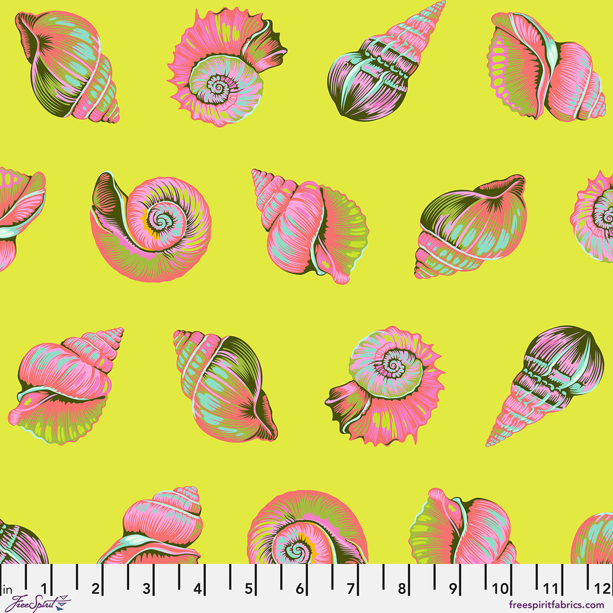 FLORAL REEF Lil Shelly - Seagrass Yardage