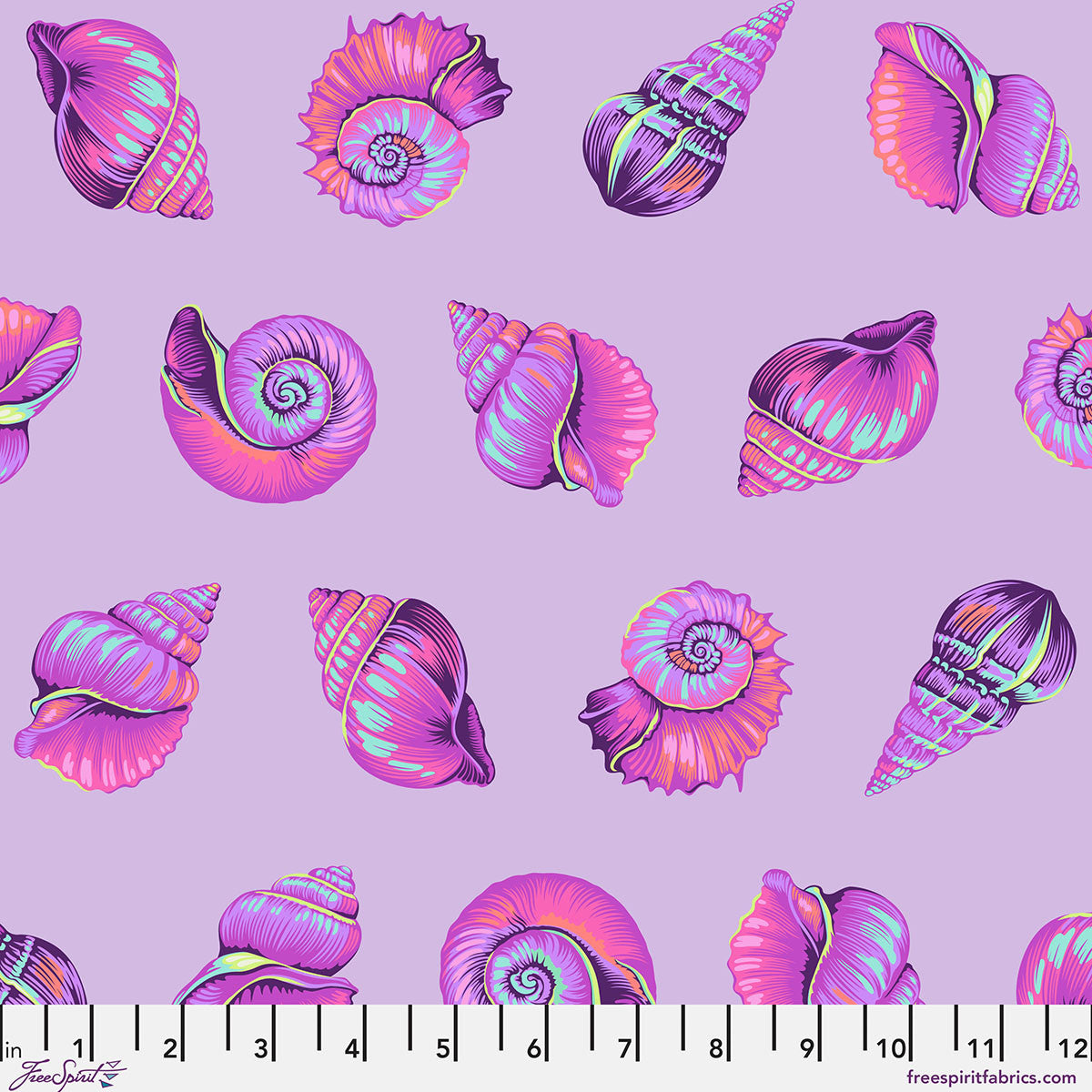 FLORAL REEF Lil Shelly - Ultraviolet Yardage
