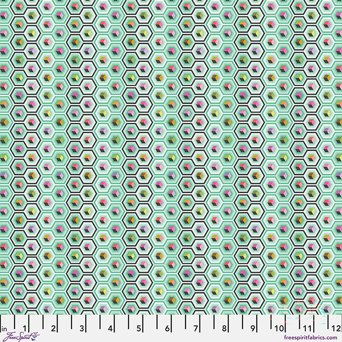 PRINCE CHARMING DEJA VU Hex Box - Sweet Mint Yardage