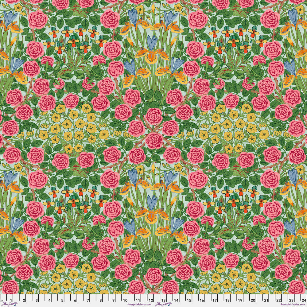 BEDFORD PARK Campanula - Seaglass Wide Yardage