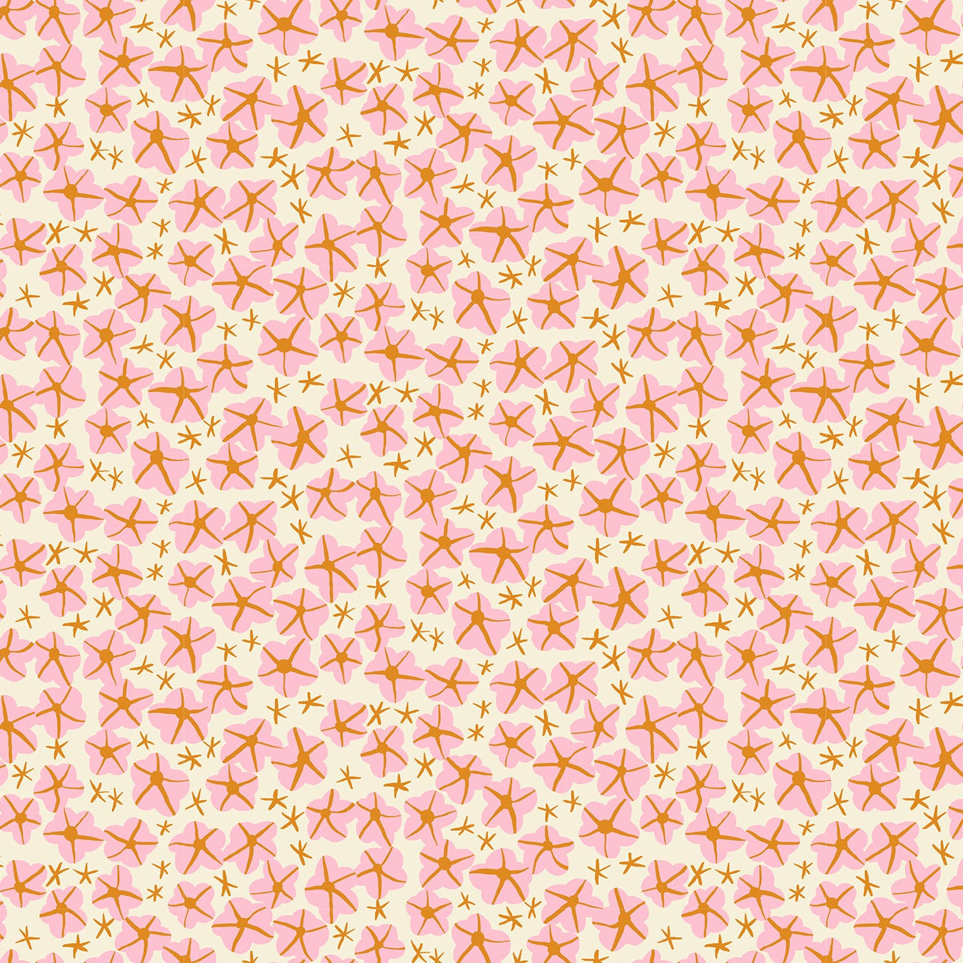 BIRD IS THE WORD Moonflower Natural Yardage