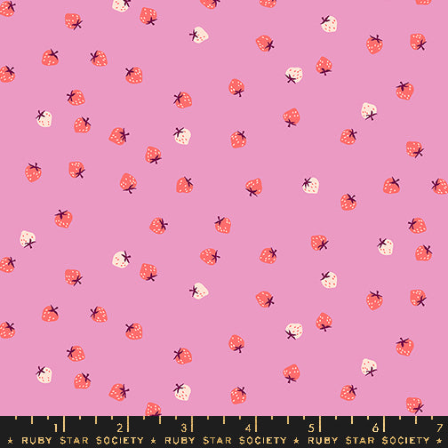 STRAWBERRY Daisy Mini Berry Yardage