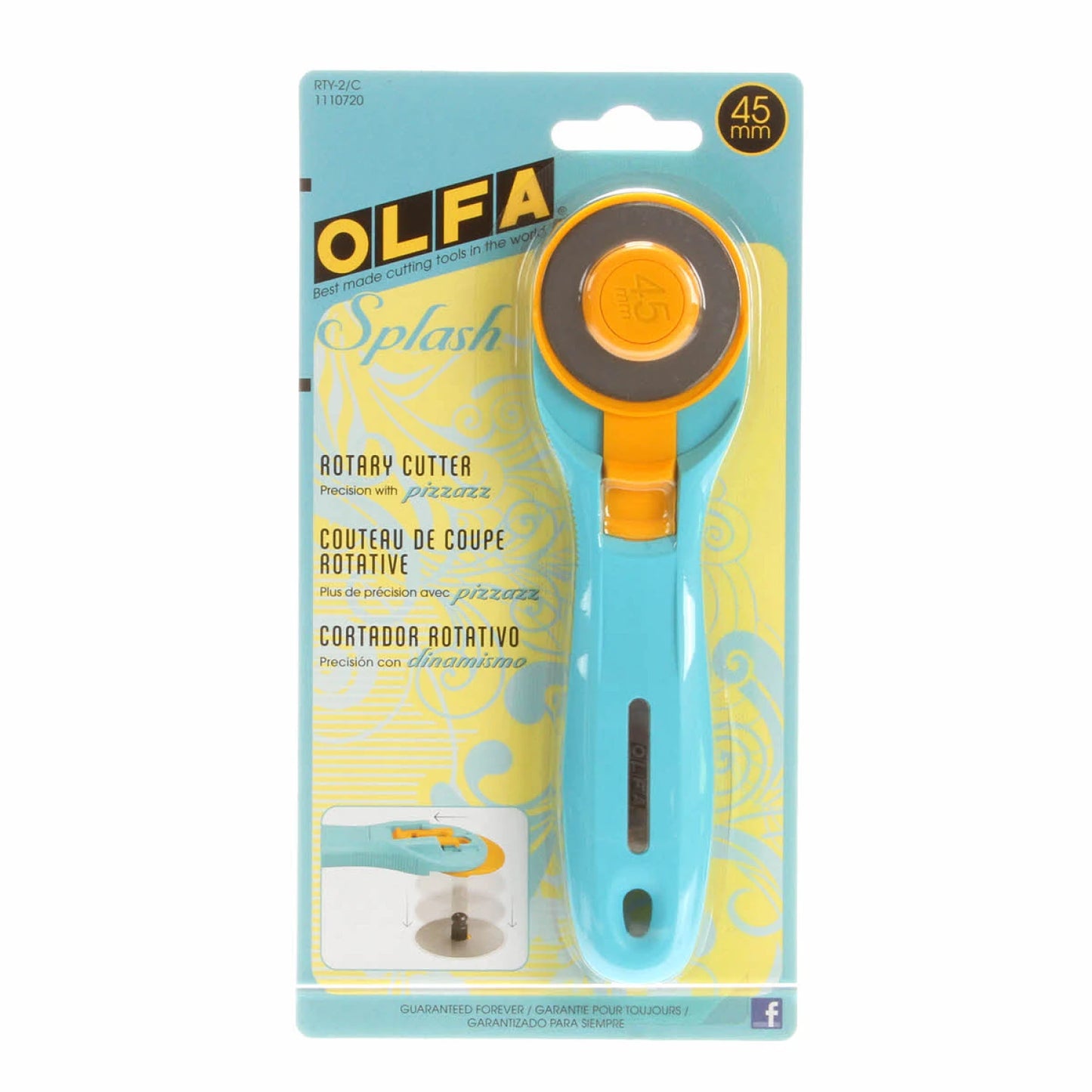 Splash Rotary Cutter 45mm Aqua Olfa